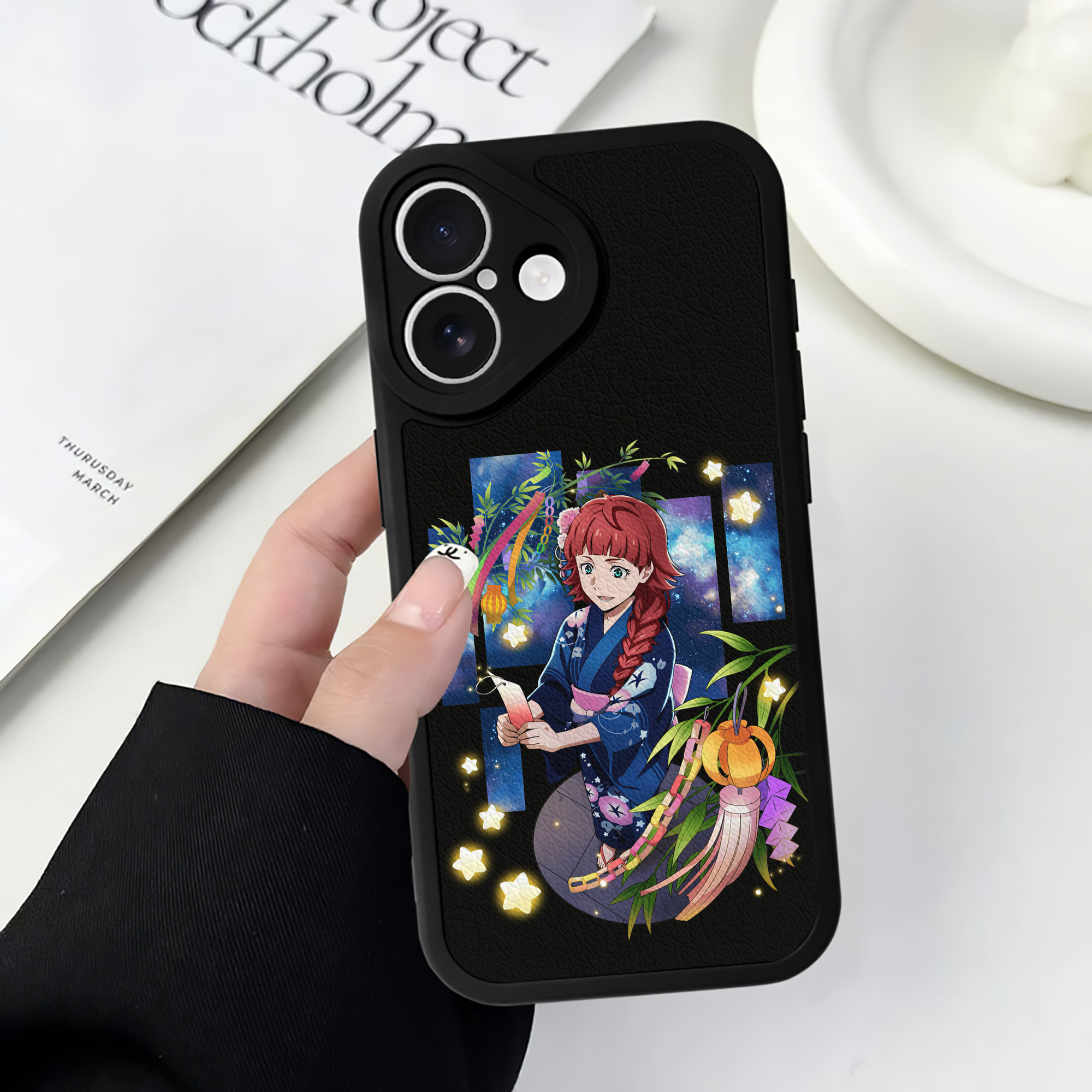 （画像用） 文豪ストレイドッグス Bungo Stray Dogs 【iPhone 16シリーズ対応】シリコンスマホケース（レザー調） 材質：シリコン